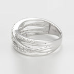 Bague "Entrelacs Eternel" Diamants D0,18Ct/36 - Or Blanc