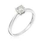 Bague "Brillant Lucia 17ct" Diamants 0,09/1+0,08/9