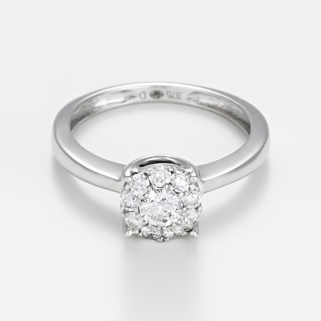 Bague "Brillant Luciana 0,50" Diamants 0,23Ct/1 & 0,27/9