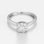 Bague "Brillant Luciana 0,50" Diamants 0,23Ct/1 & 0,27/9