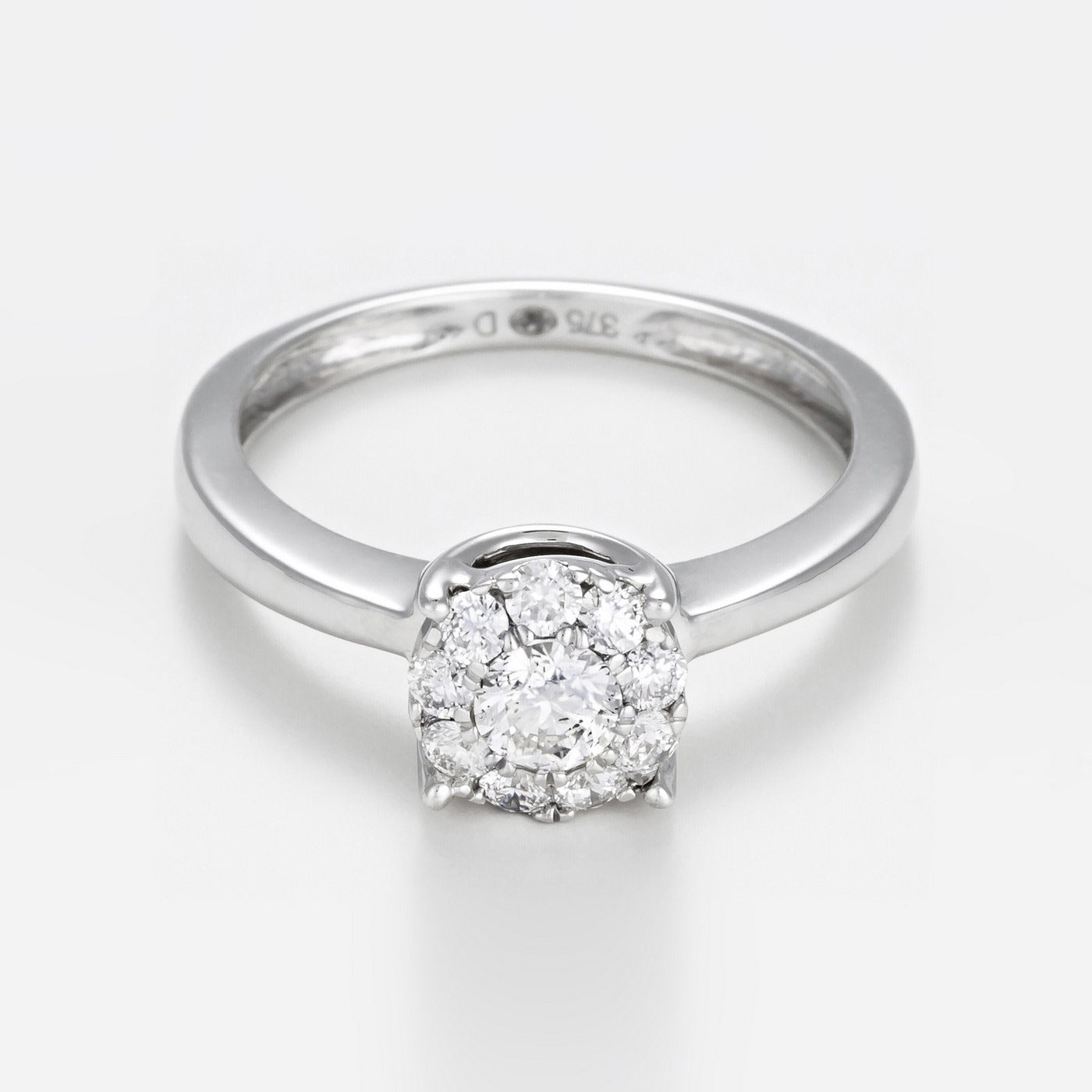 Bague "Brillant Luciana 0,50" Diamants 0,23Ct/1 & 0,27/9
