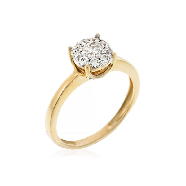 Bague "Brillant Luciana 0,50" Diamants 0,23Ct/1 & 0,27/9