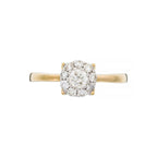 Bague "Brillant Luciana 0,50" Diamants 0,23Ct/1 & 0,27/9