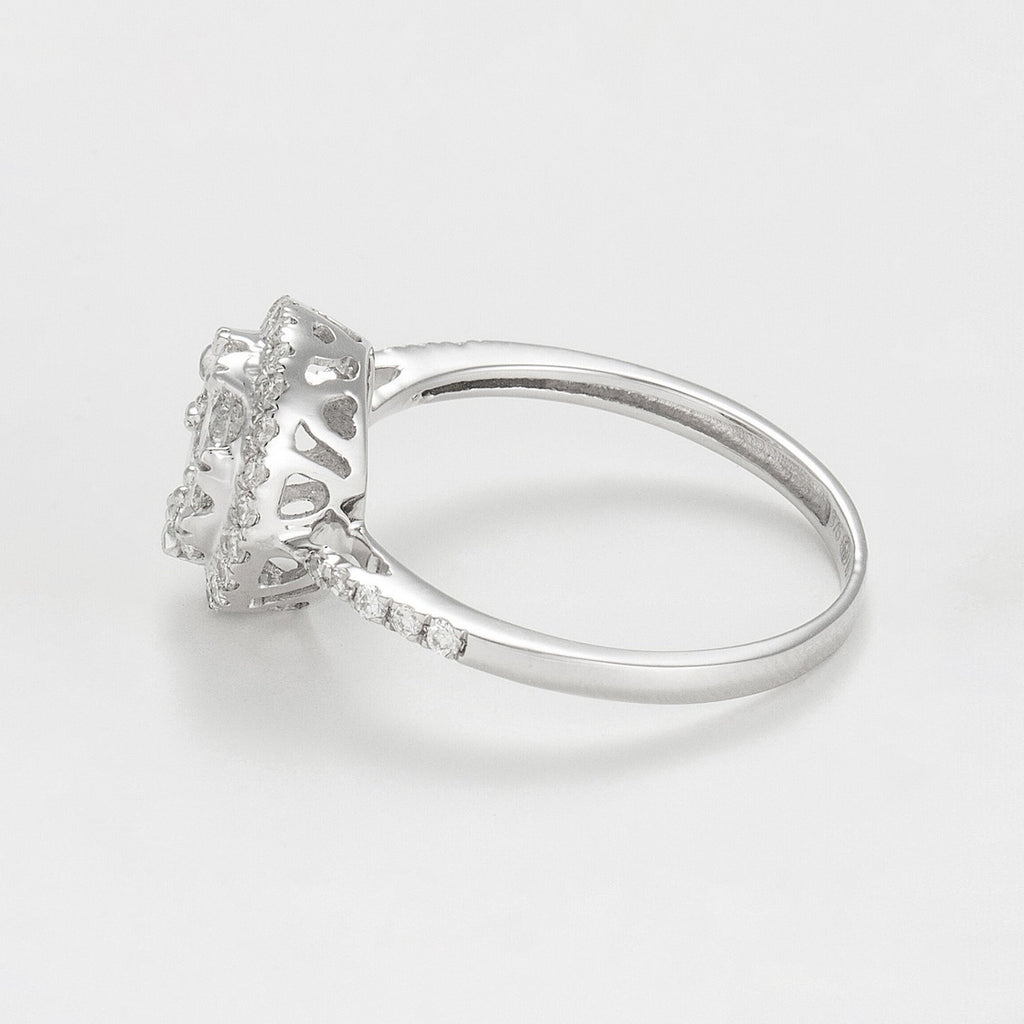 Bague "Pompadour" Diamants 0,74Ct/41 - Or Blanc