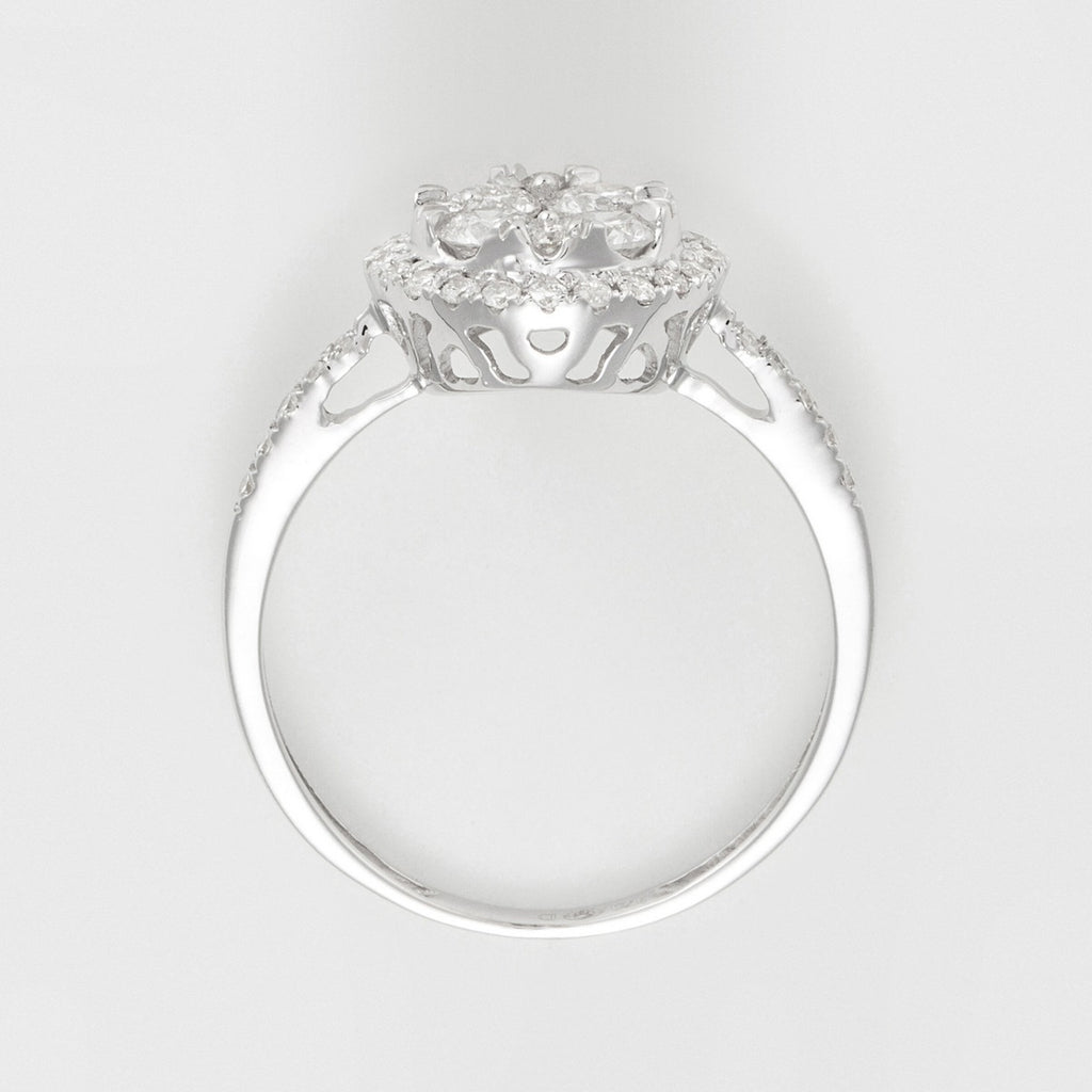 Bague "Pompadour" Diamants 0,74Ct/41 - Or Blanc