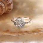 Bague "Pompadour" Diamants 0,74Ct/41 - Or Blanc