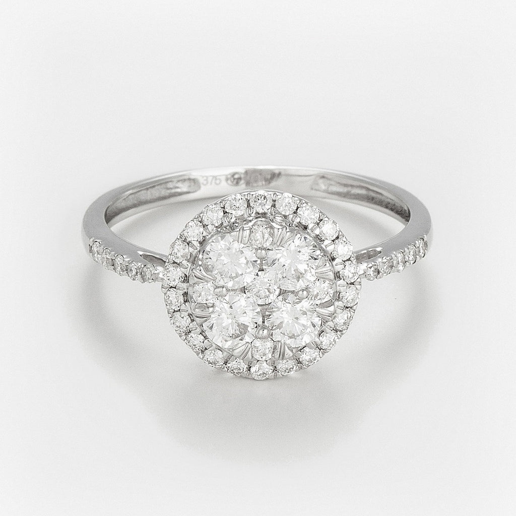 Bague "Pompadour" Diamants 0,74Ct/41 - Or Blanc