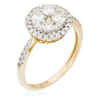 Bague "Pompadour" Diamants 0,74Ct/41 - Or Jaune