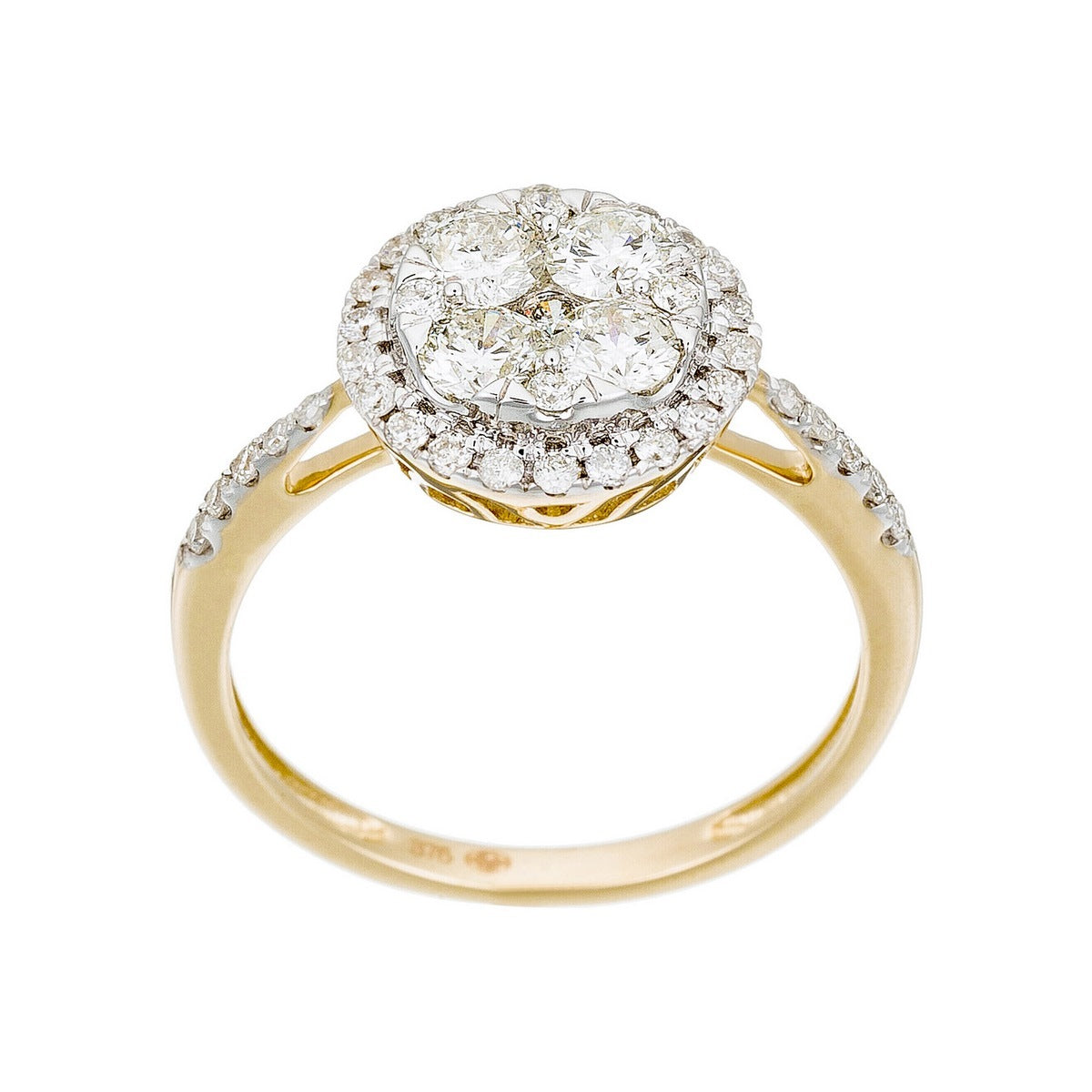 Bague "Pompadour" Diamants 0,74Ct/41 - Or Jaune