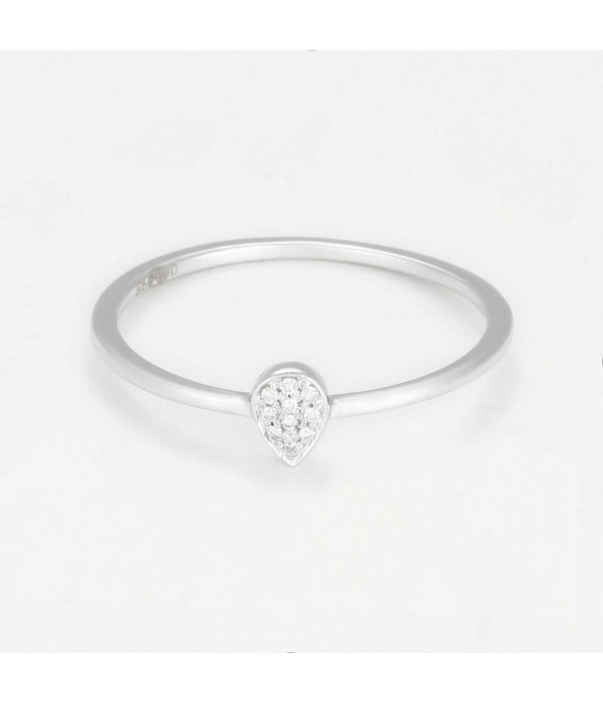 Bague "Goutte De Lumière" - D0,07/10 - Or Blanc