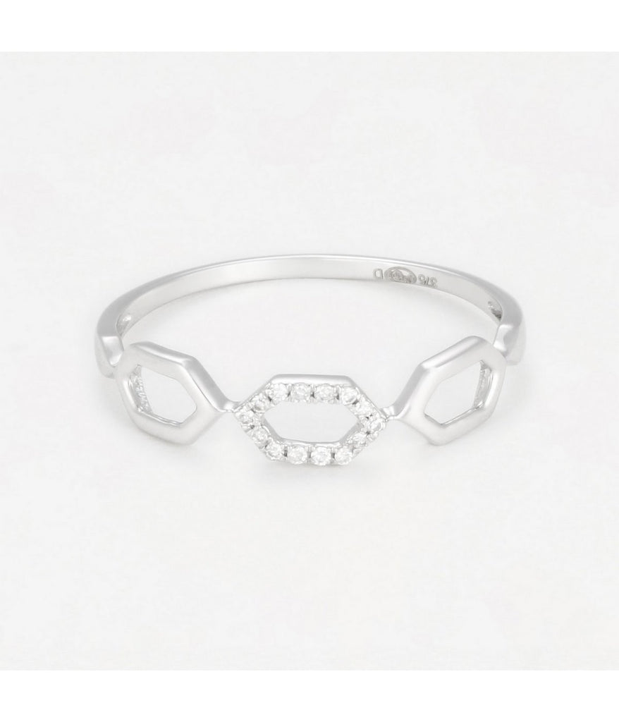 Bague "Sia" - D0,04/14 - Or Blanc