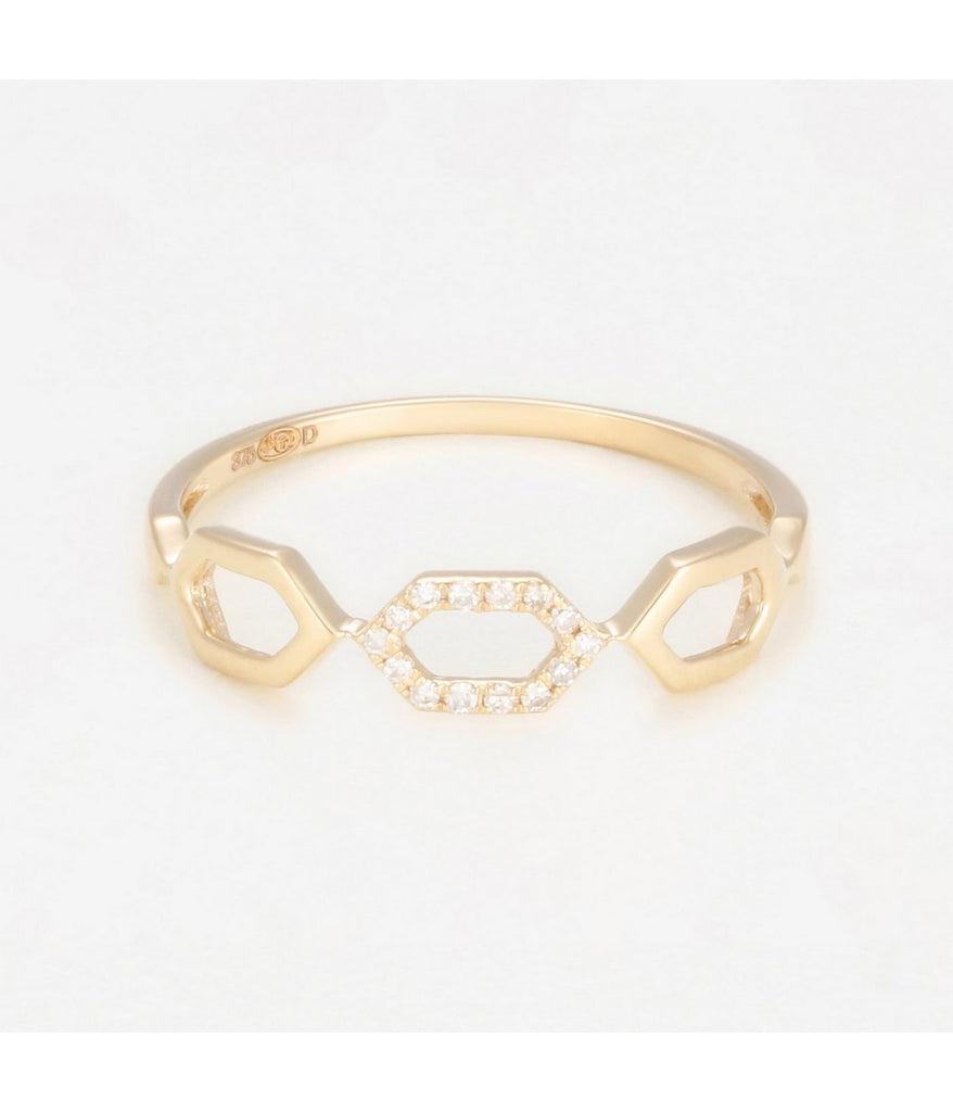 Bague "Sia" - D0,04/14 - Or Jaune