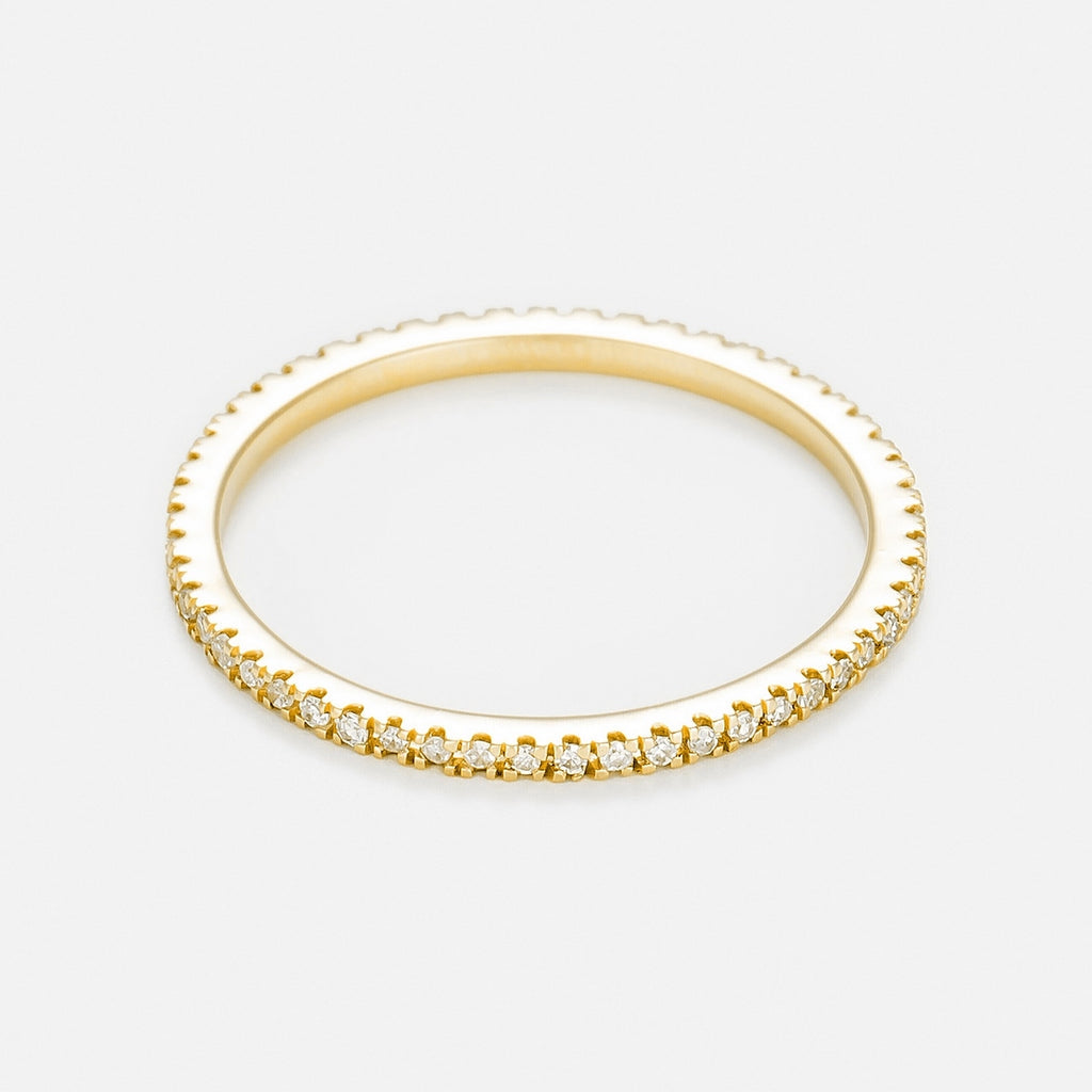 Bague "Belle Alliance Tour Complet" Diamants 0,16Ct/54 - Or Jaune