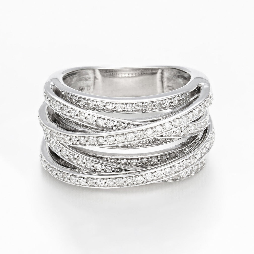 Bague "New Entrelacs Candides" Diamants 0,99Ct/165 - Or Blanc