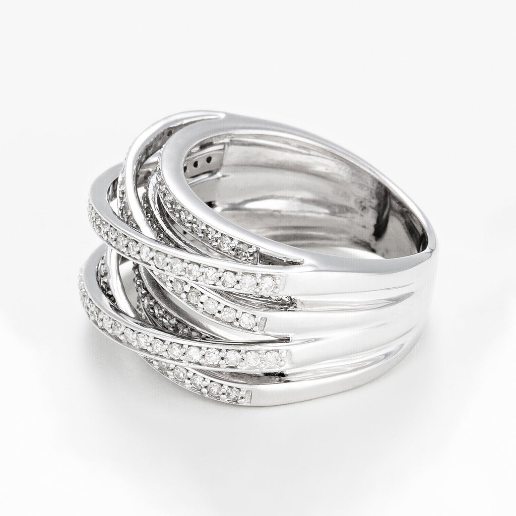 Bague "New Entrelacs Candides" Diamants 0,99Ct/165 - Or Blanc