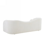 Bacala - Canapé Droit Fixe 3 Places - Tissu Chenille Beige