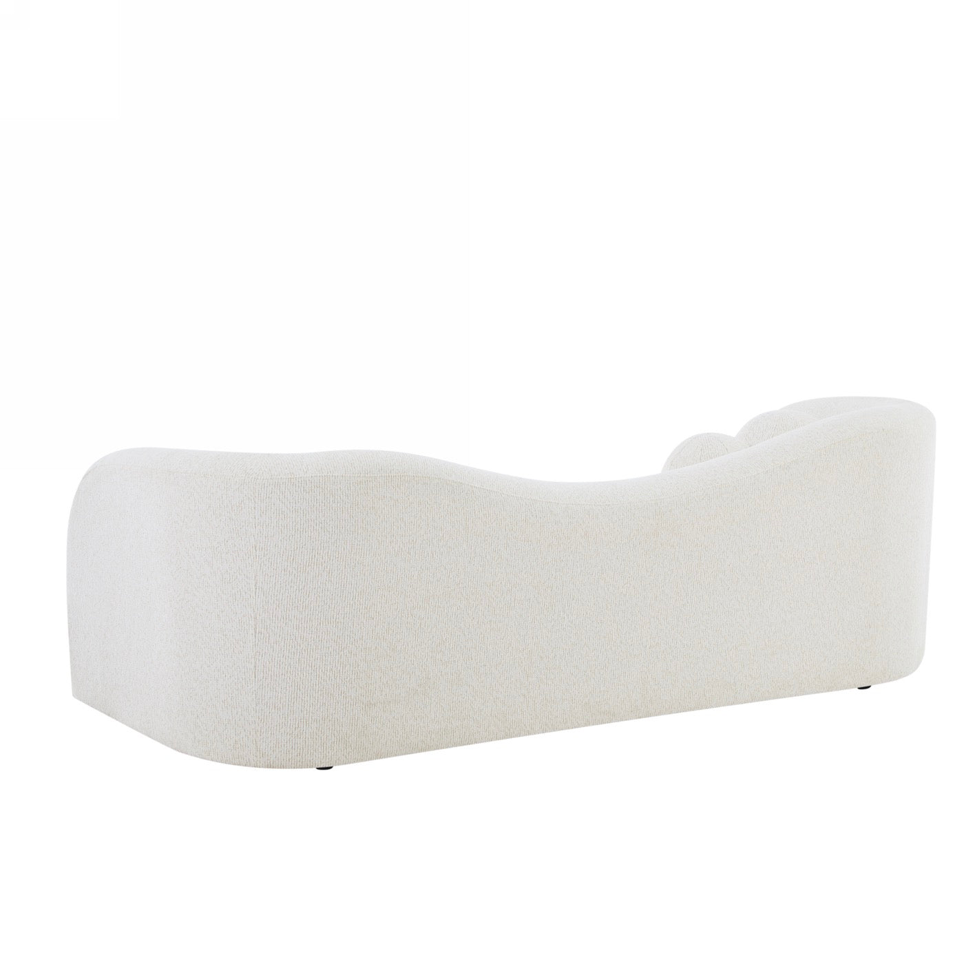 Bacala - Canapé Droit Fixe 3 Places - Tissu Chenille Beige