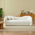 Bacala - Canapé Droit Fixe 3 Places - Tissu Chenille Beige