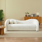 Bacala - Canapé Droit Fixe 3 Places - Tissu Chenille Beige