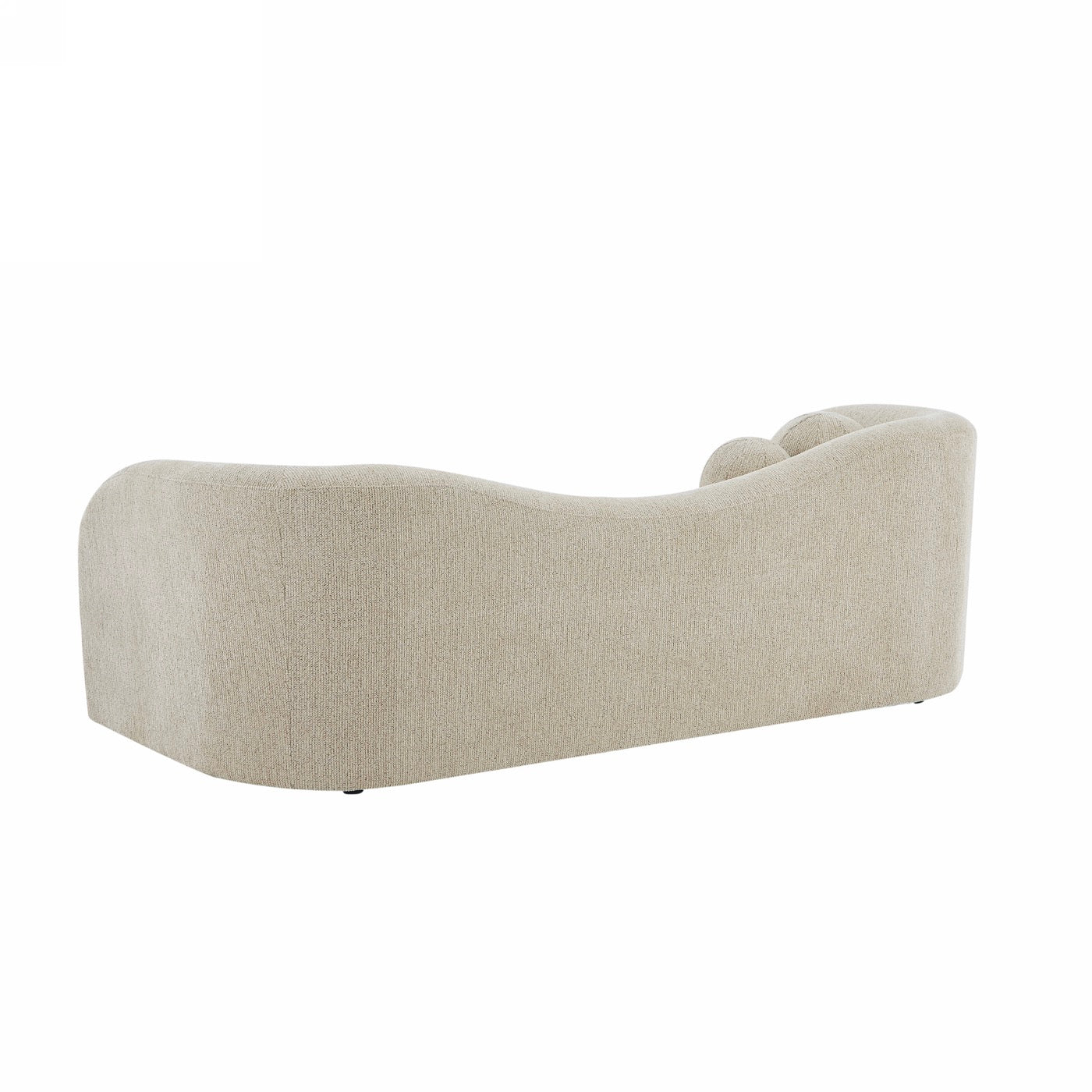 Bacala - Canapé Droit Fixe 3 Places - Tissu Chenille Taupe