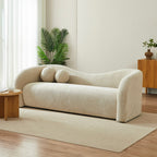 Bacala - Canapé Droit Fixe 3 Places - Tissu Chenille Taupe