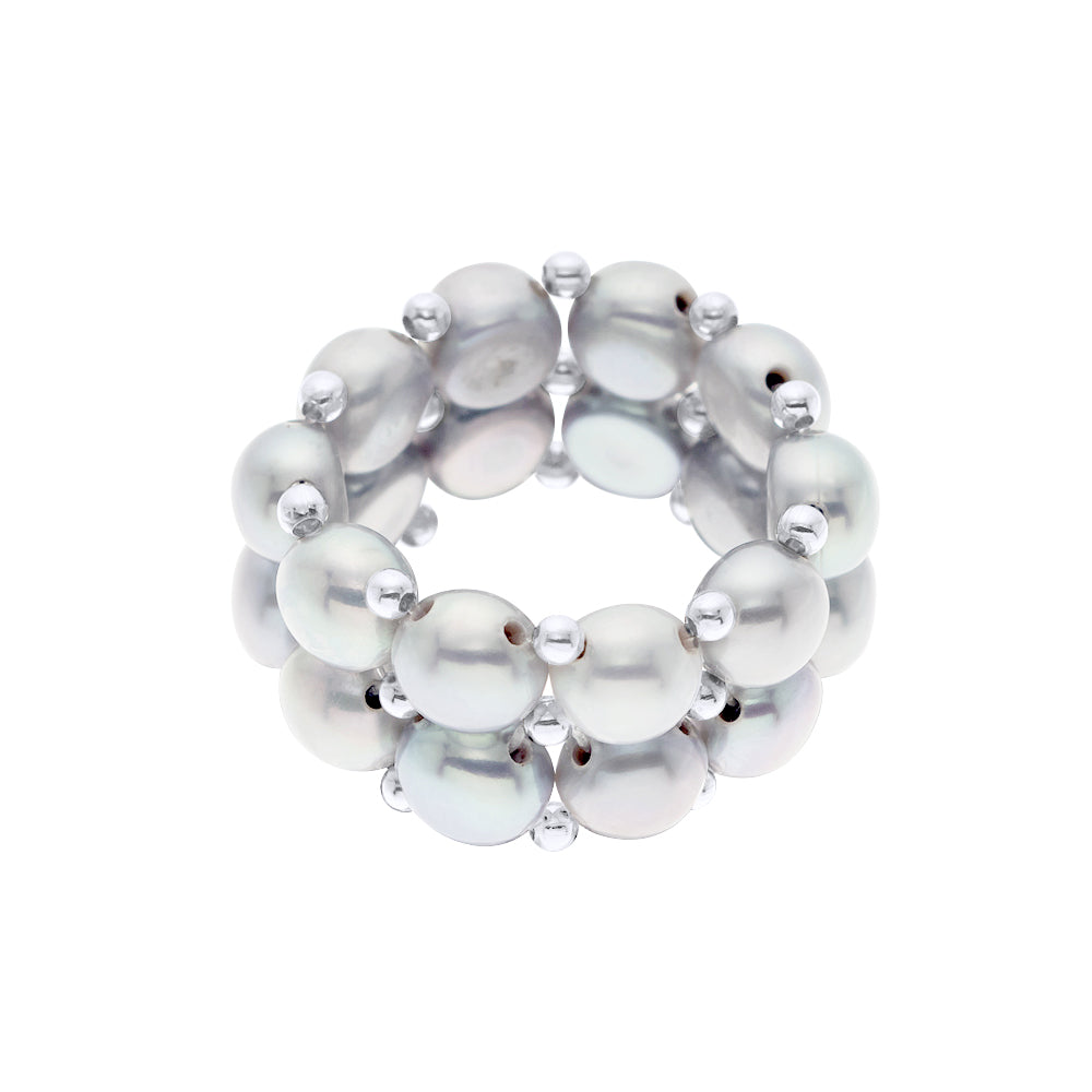 Bracelet 3 Rangs En Véritables Perles D'Eau Douce