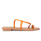 Couleur Pourpre - Sandales Plates Bahamas - Orange