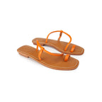 Couleur Pourpre - Sandales Plates Bahamas - Orange