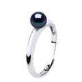 Bague Jonc Perle Ronde - Argent 925 - Reine Jeanne