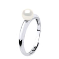 Bague Jonc Perle Ronde - Argent 925 - Reine Jeanne