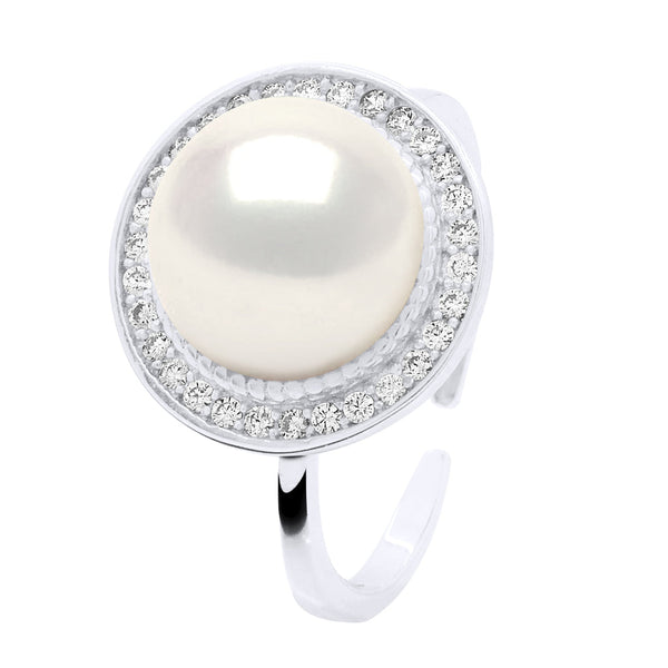 Bague Joaillerie Perle Bouton 10-11 Mm - Plusieurs Coloris - Argent 925 - Megeve