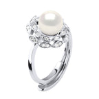 Bague Joaillerie Perle Ronde 7-8 Mm - Argent 925 - Quiberon