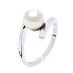 Bagues Jonc Perle Ronde 7-8 Mm - Plusieurs Coloris - Argent 925 - Lacanau