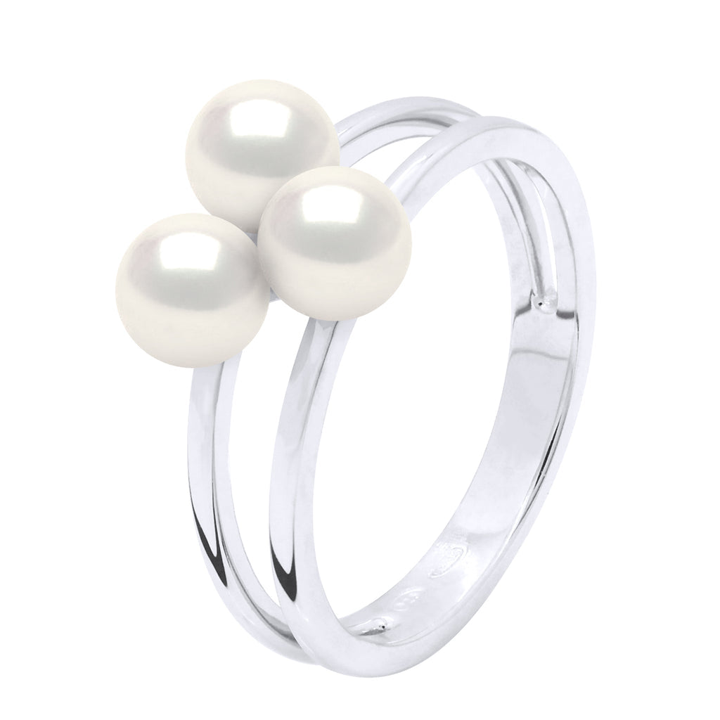 Bague Trilogy 3 Perles Rondes 5-6 Mm - Argent 925 - La Motte Piquet