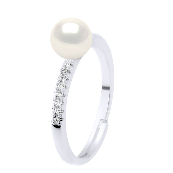 Bagues Joaillerie Perle Ronde 7-8 Mm - Plusieurs Coloris - Argent 925 - St Germain