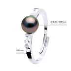 Bague Joaillerie Perle De Tahiti Ronde 8-9 Mm - Argent 925 - Kunaki