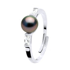 Bague Joaillerie Perle De Tahiti Ronde 8-9 Mm - Argent 925 - Kunaki