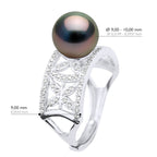 Bague Joaillerie Perle De Tahiti Ronde 8-9 Mm - Argent 925 - Kalina