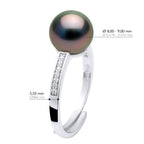 Bague Joaillerie Perle De Tahiti Ronde 8-9 Mm - Argent 925 - Ritanu