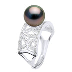 Bague Joaillerie Perle De Tahiti Ronde 8-9 Mm - Argent 925 - Kalina