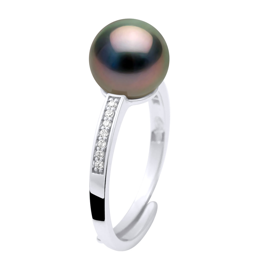 Bague Joaillerie Perle De Tahiti Ronde 8-9 Mm - Argent 925 - Ritanu