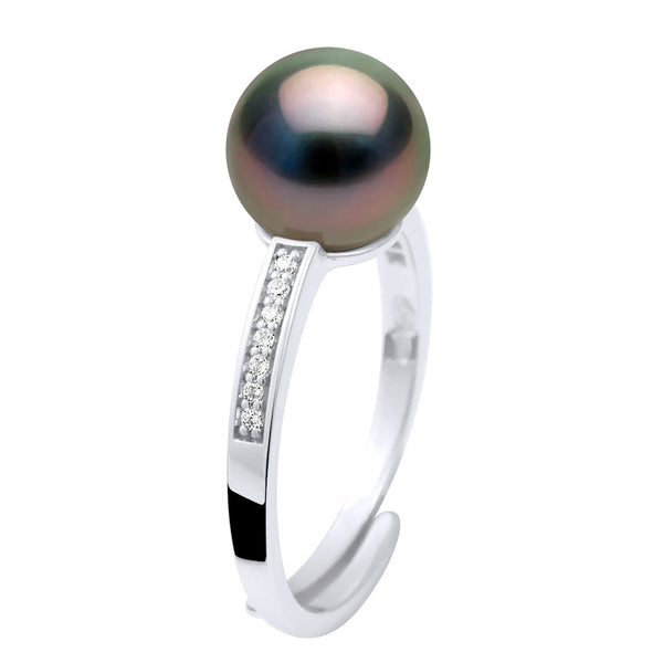 Bague Joaillerie Perle De Tahiti Ronde 8-9 Mm - Argent 925 - Ritanu