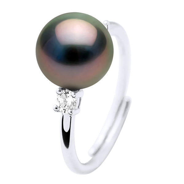 Bague Joaillerie Perle De Tahiti Ronde 8-9 Mm - Argent 925 - Katango