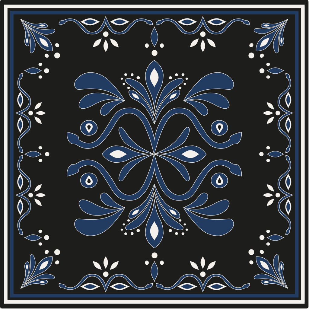 Bandana Imprime Baroque - Blue