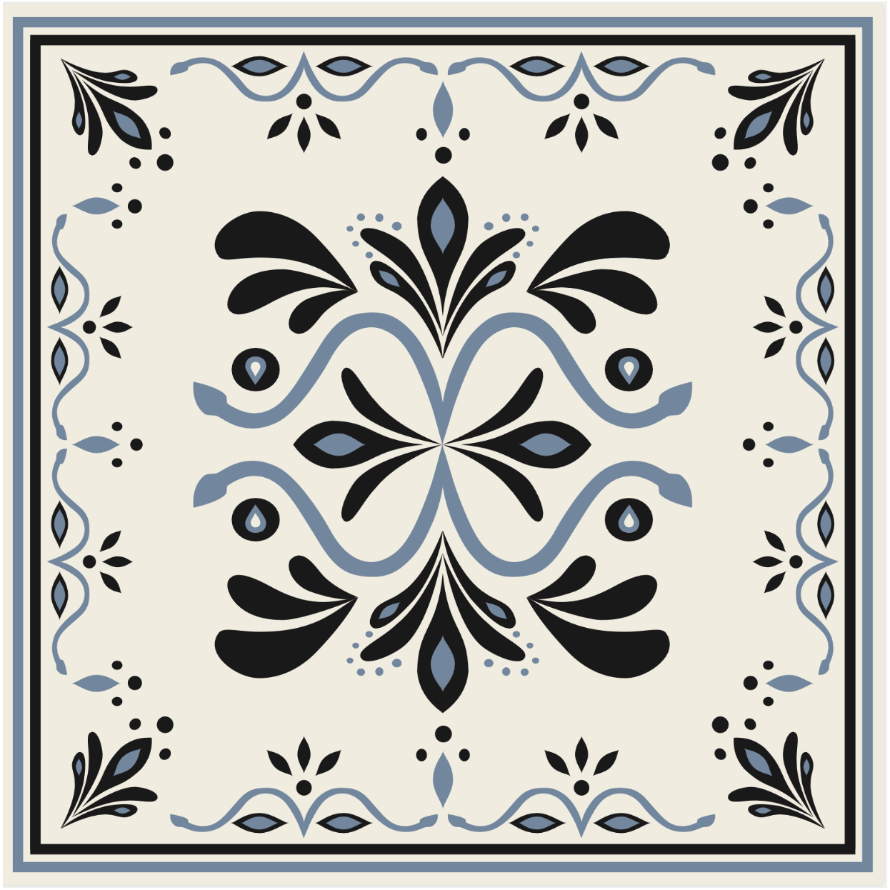 Bandana Imprime Baroque - White
