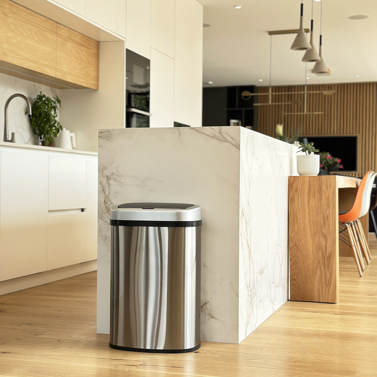 Poubelle Automatique Inox Majestic - 58L - Silver