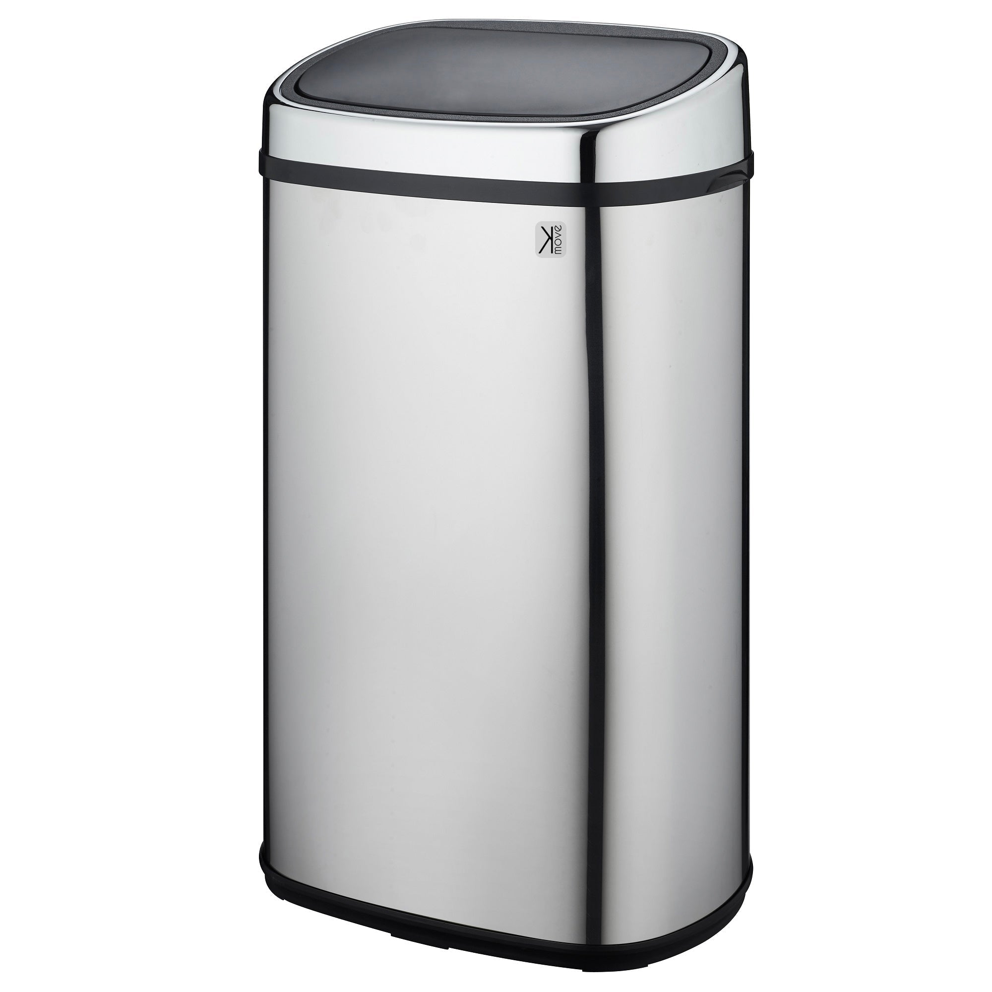 Poubelle Push Pression Inox City - 58L - Argent