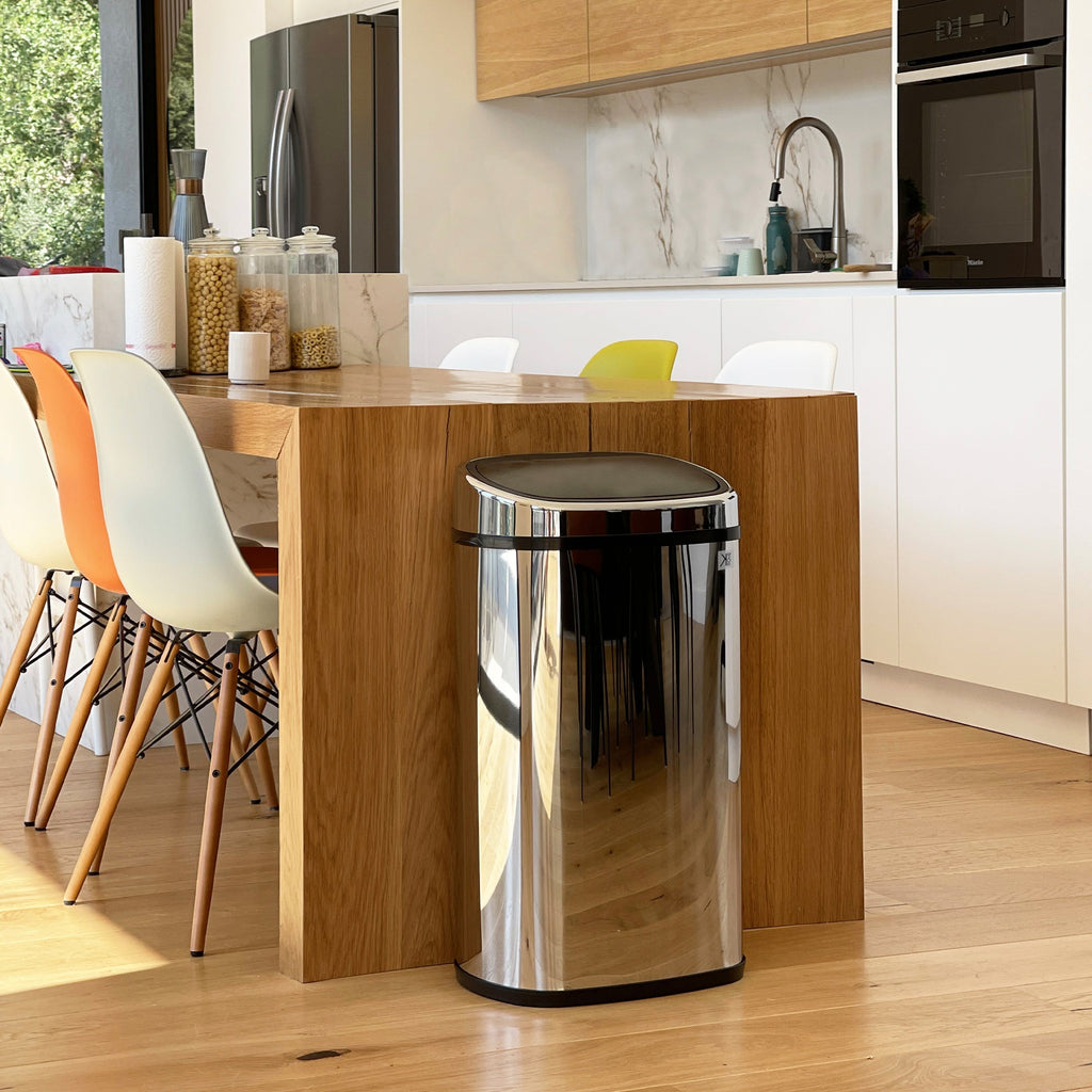 Poubelle Push Pression Inox City - 58L - Argent