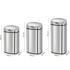 Poubelle de cuisine automatique 80L MAJESTIC grande capacité en acier INOX avec cerclage - REDDECO.com