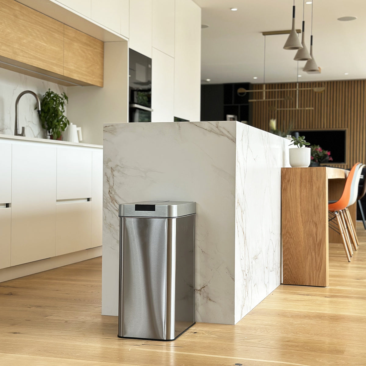 Poubelle Automatique Inox Silverlake - 60L - Argent